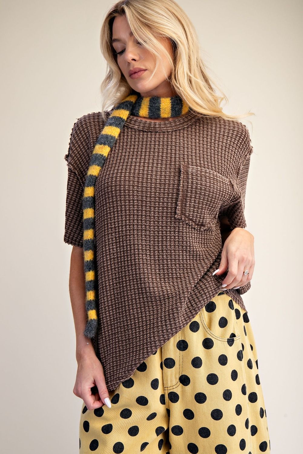 Washed Waffle Top