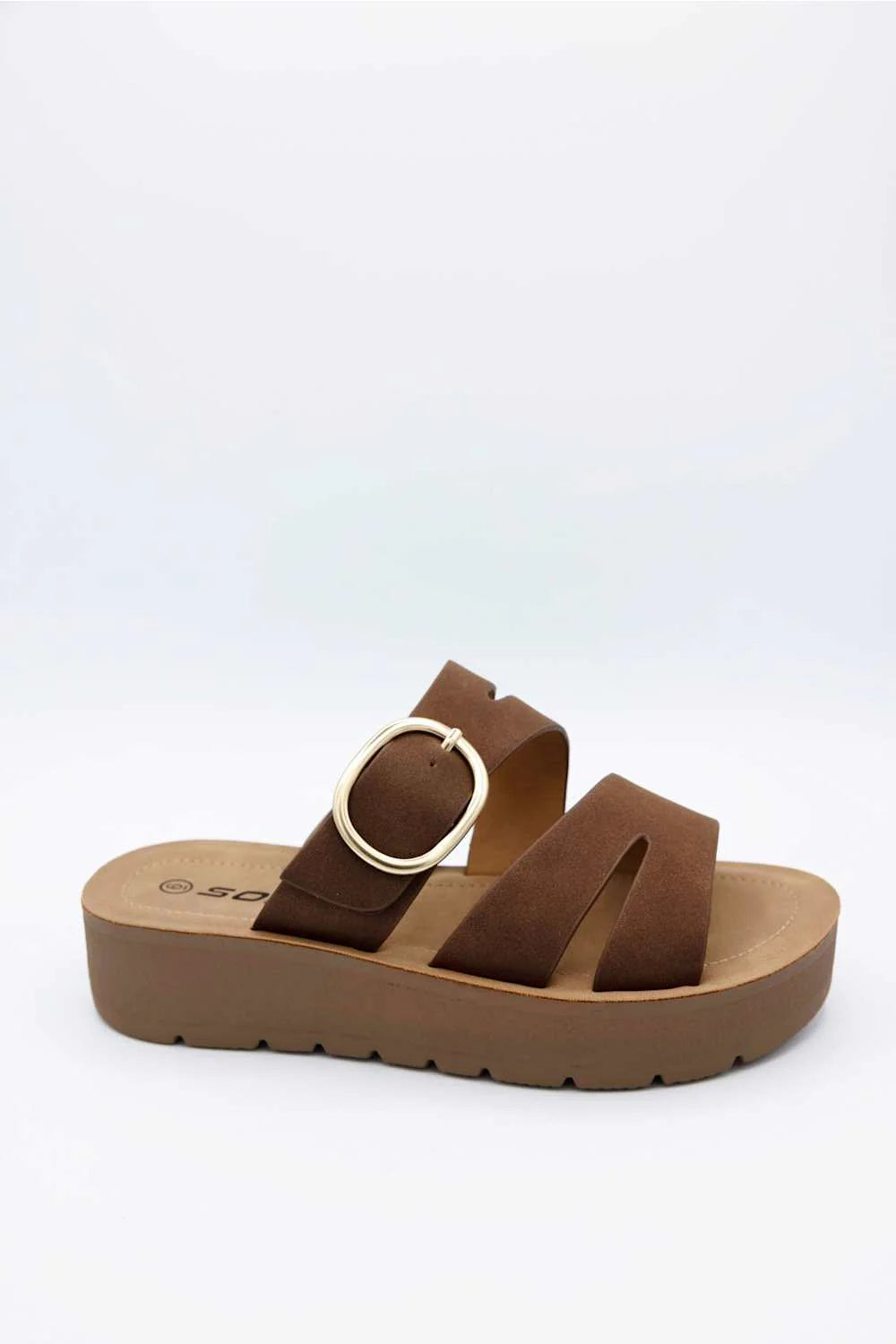 Soda Hanson Platform Sandals for Women in Brown
