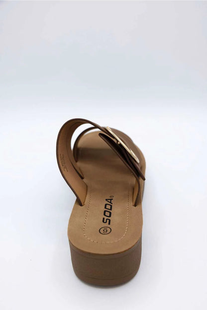 Soda Hanson Platform Sandals for Women in Brown
