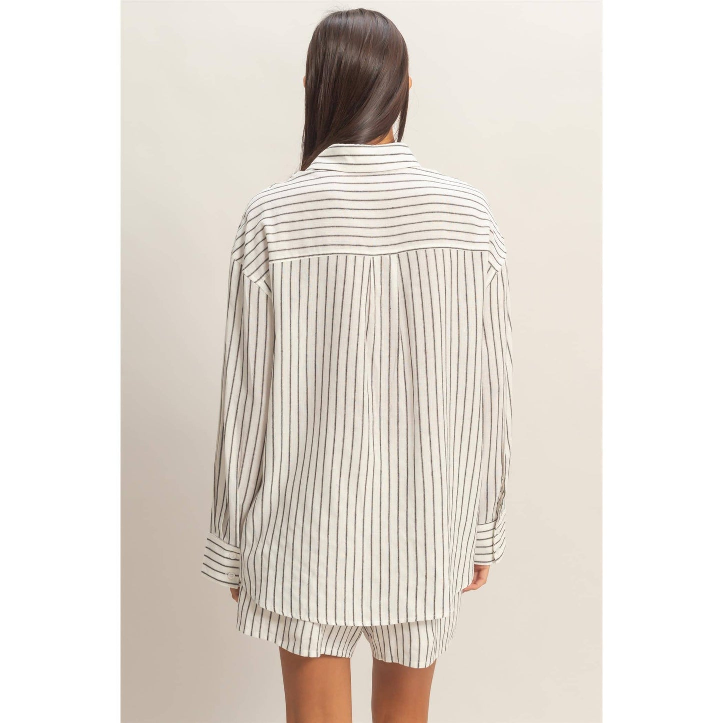 Striped Button-Up Shirt