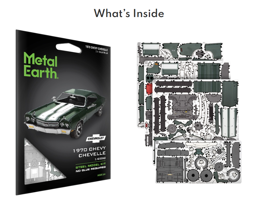 1970 Chevy Chevelle Metal Earth Model Kit