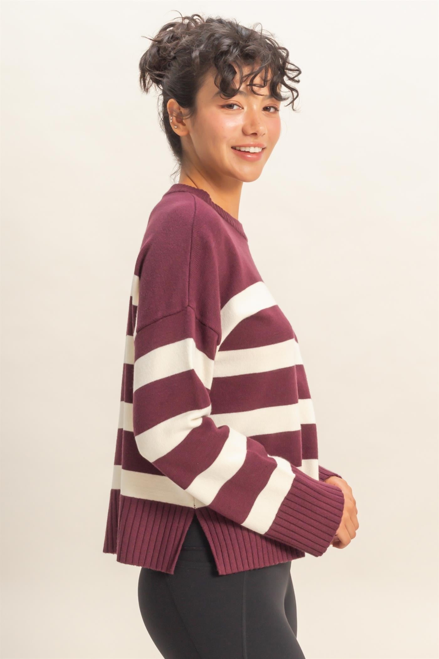 Striped Crew Neck Sweater