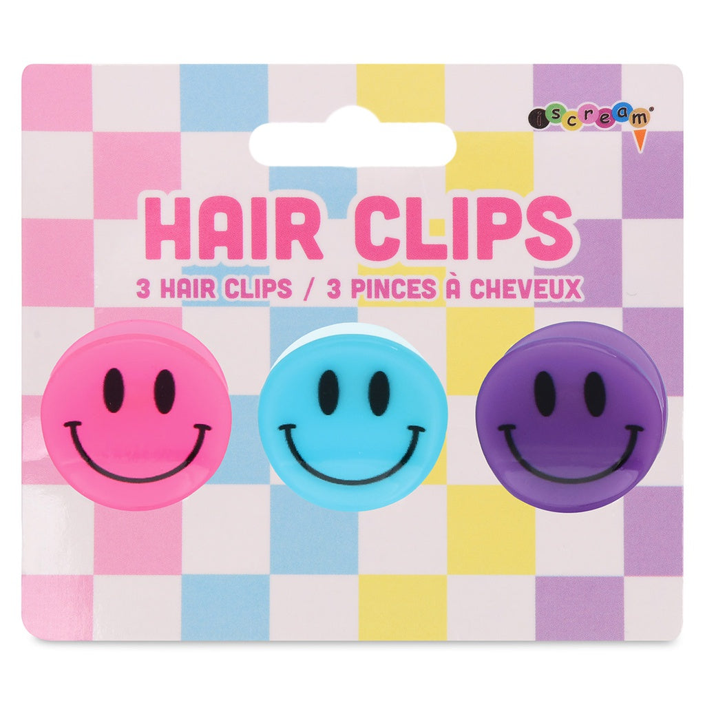 Iscream Smiley Hair Clip Set of 3
