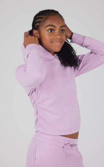 Girls Terry Brushed Side Cinched Hoodie and Jogger