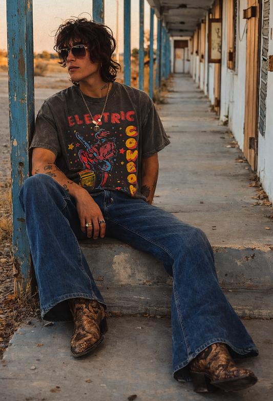 Electric Cowboy Pigment Dyed Wash Relaxed Tee