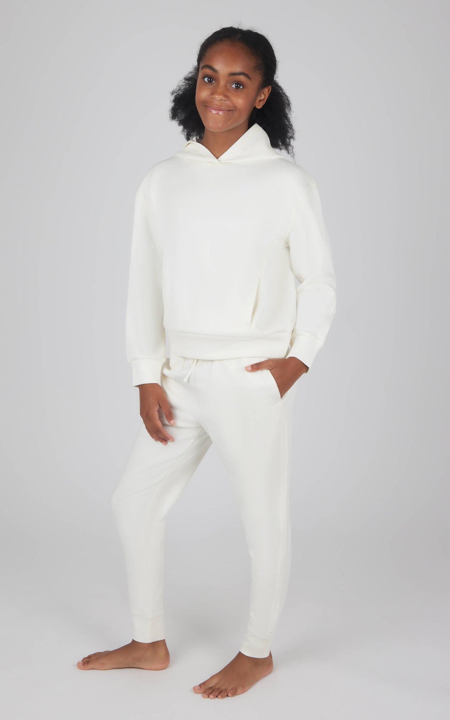 Girls Scuba Hoodie with Pocket and Jogger Set