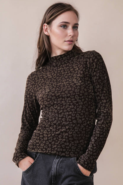 Leopard & Stone Fitted Top