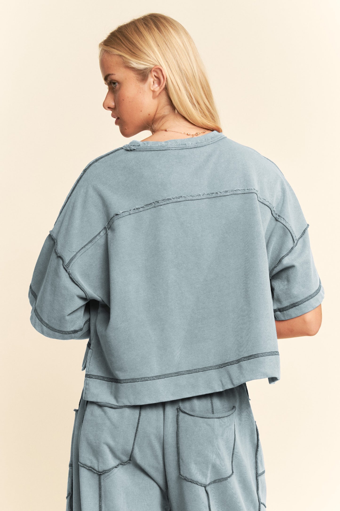 Mineral Washed Exposed Barrel Pants Set