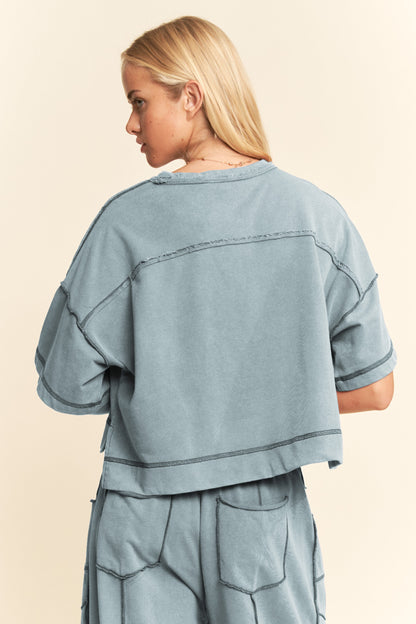 Mineral Washed Exposed Barrel Pants Set