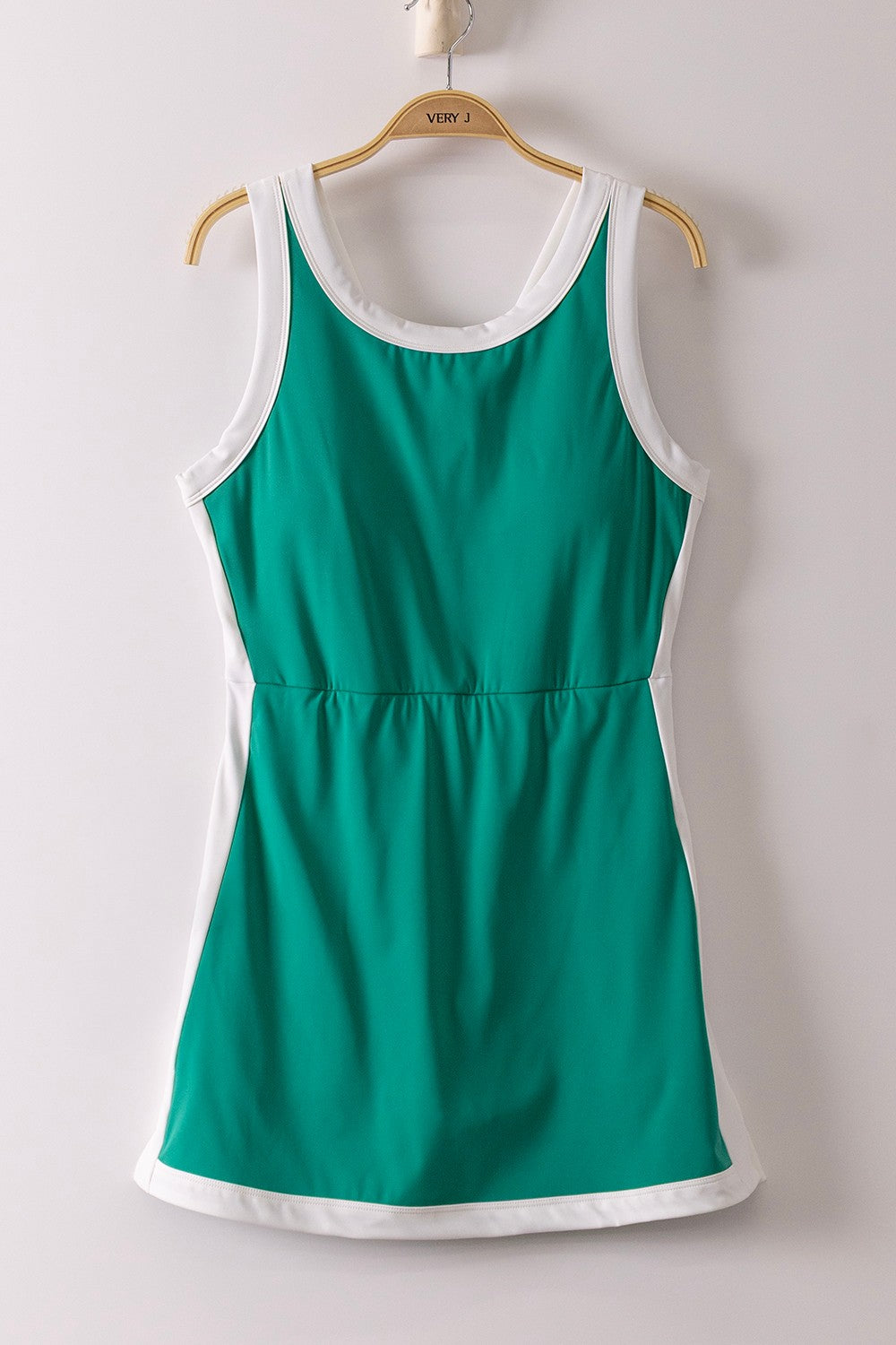Color Block Activewear Mini Dress W/ Bra Cap