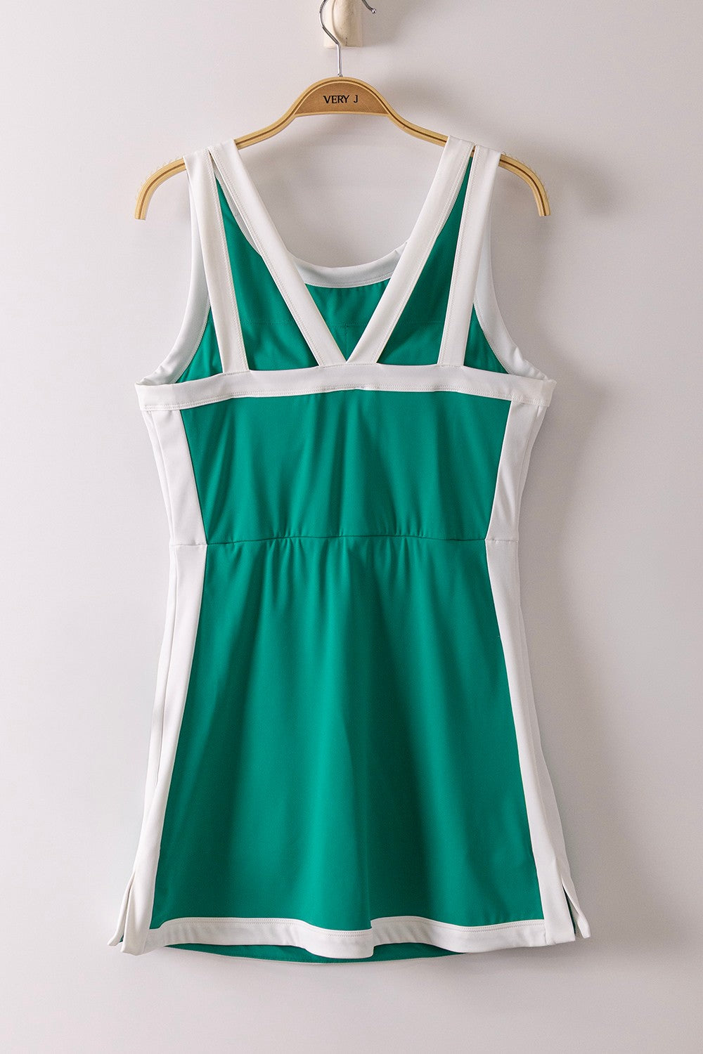 Color Block Activewear Mini Dress W/ Bra Cap