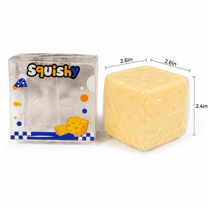 6cm Vaseline Cheese Block 12pcs Stress Relief Ball Soft Squeeze Toy Sensory Fidget Desk Toy