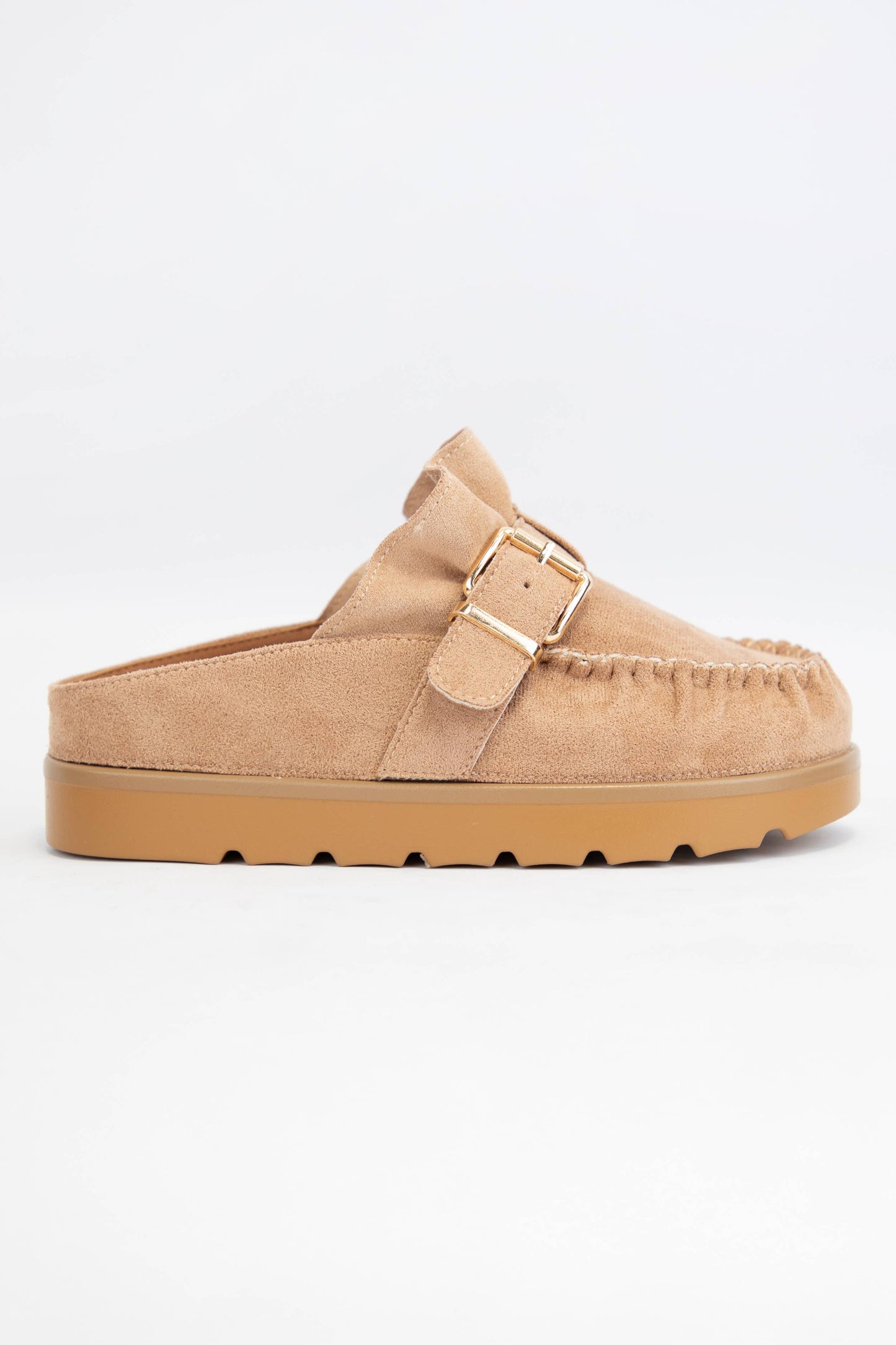 Effy Ruffle Slip On Moccasin Mule