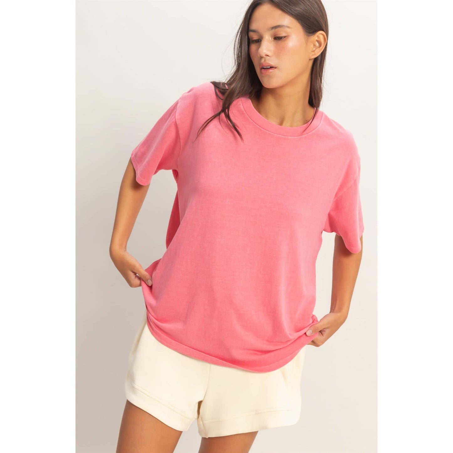 Pigment Dyed Crew Neck T-Shirt