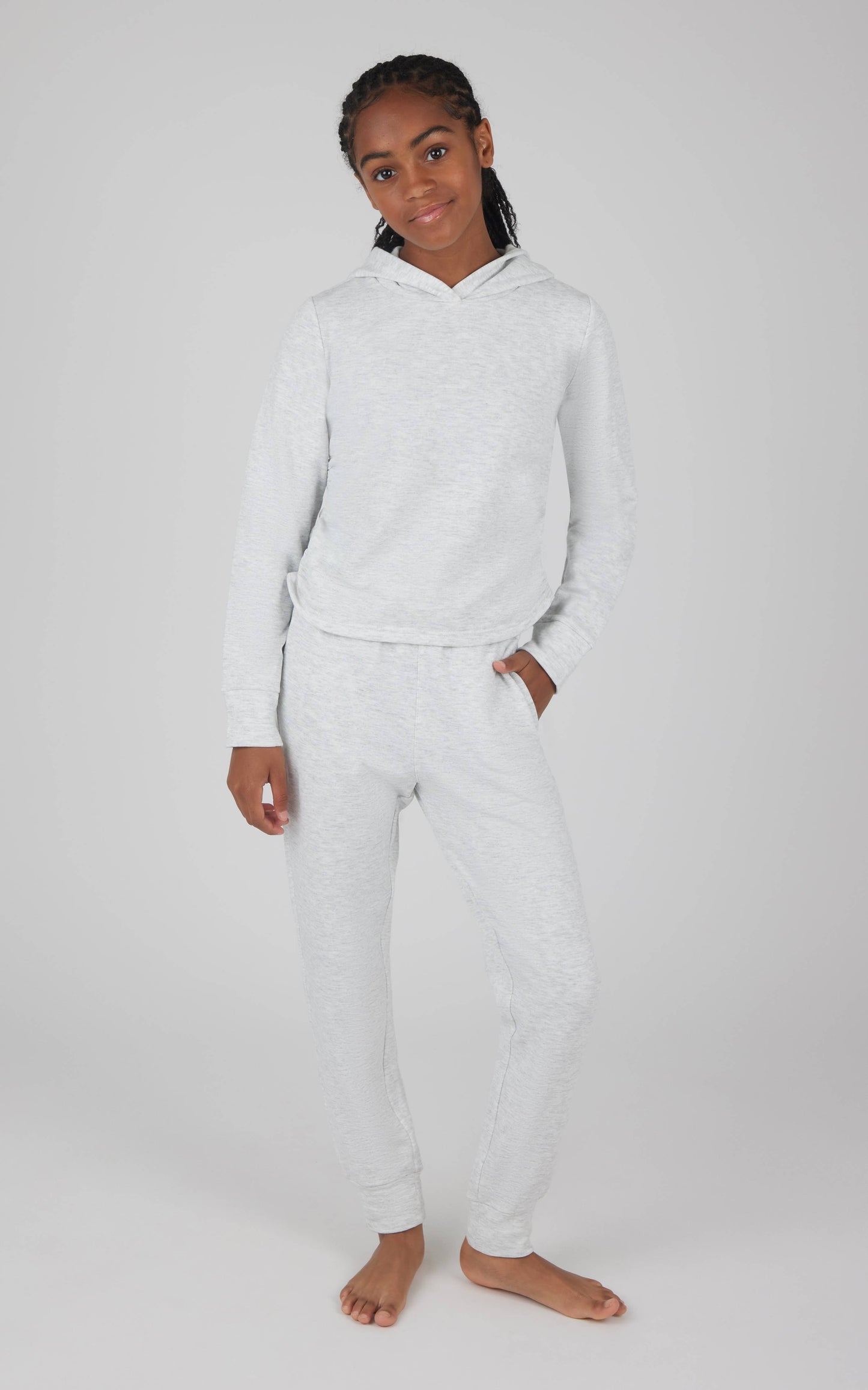 Girls Terry Brushed Side Cinched Hoodie and Jogger