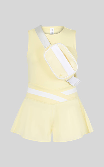 Tween Girls Tank Top, Sporty Crossover Skort, and Fanny Bag Set