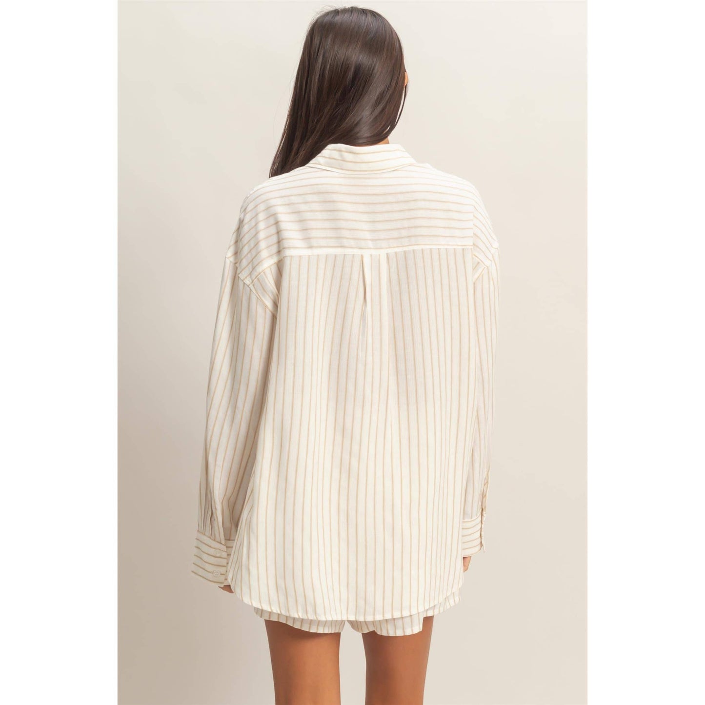 Striped Button-Up Shirt