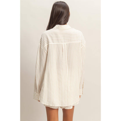 Striped Button-Up Shirt