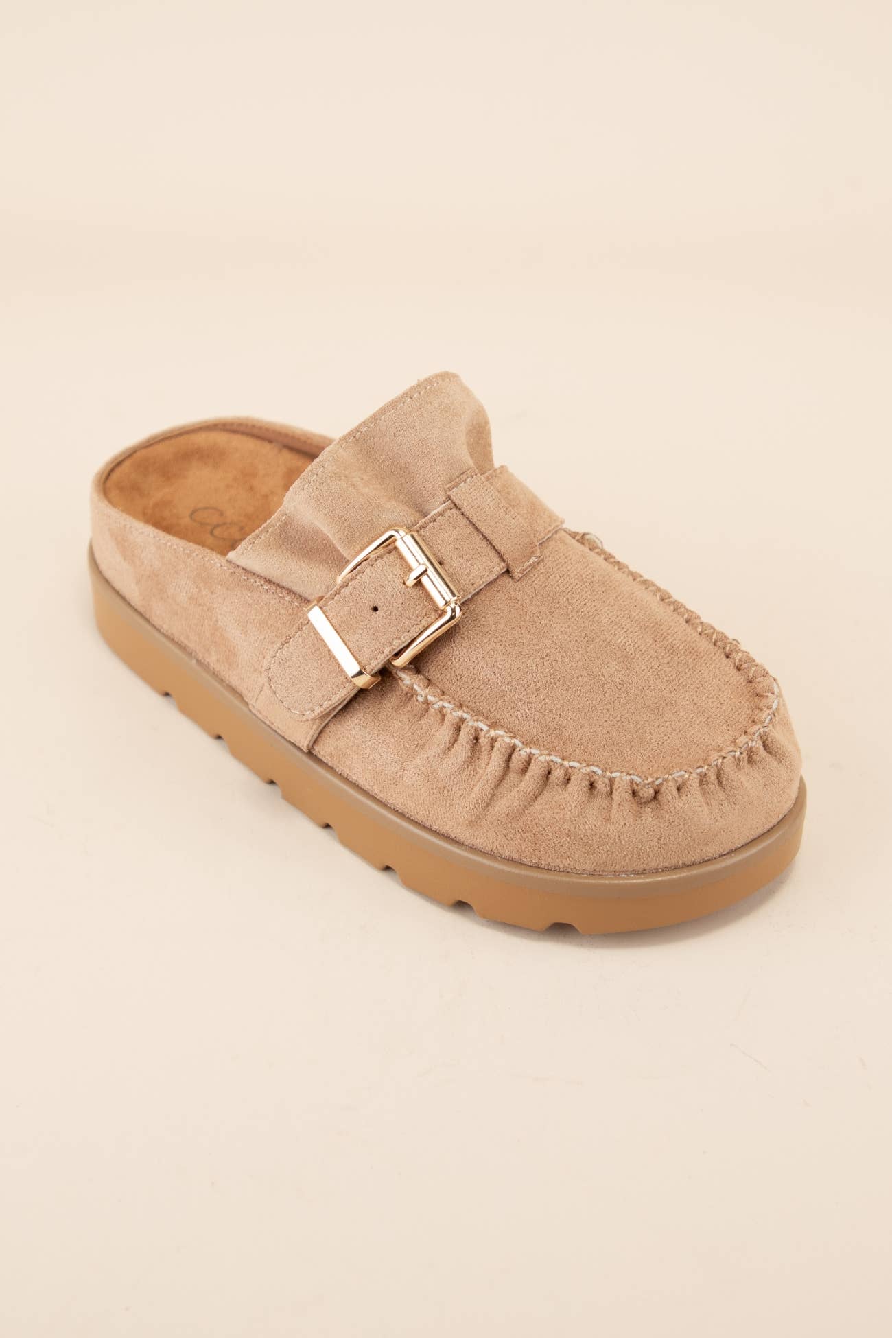 Effy Ruffle Slip On Moccasin Mule
