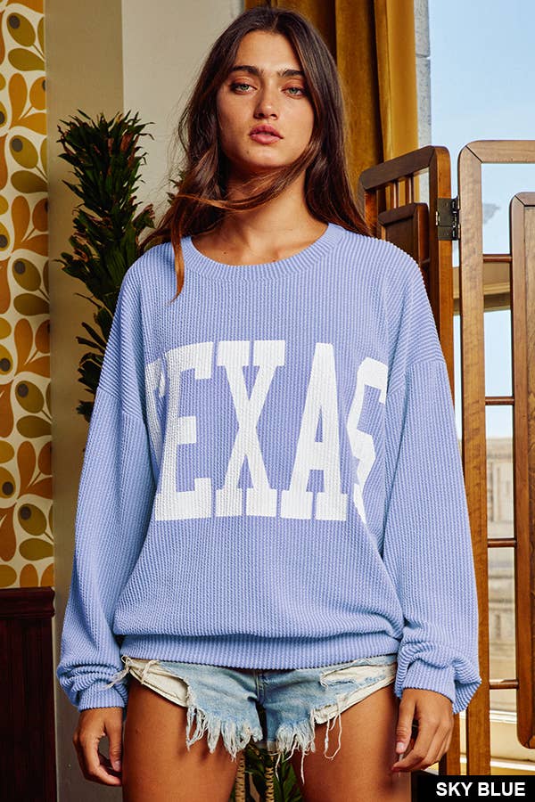 Burgundy Texas Comfy Graphic Sweatshirt
