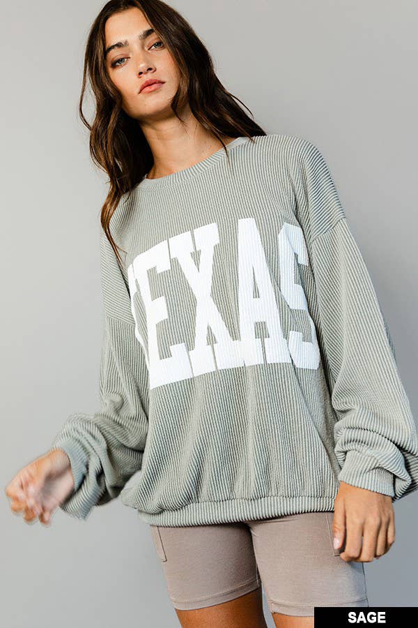 Burgundy Texas Comfy Graphic Sweatshirt