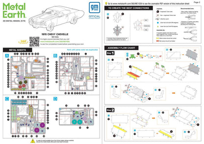 1970 Chevy Chevelle Metal Earth Model Kit
