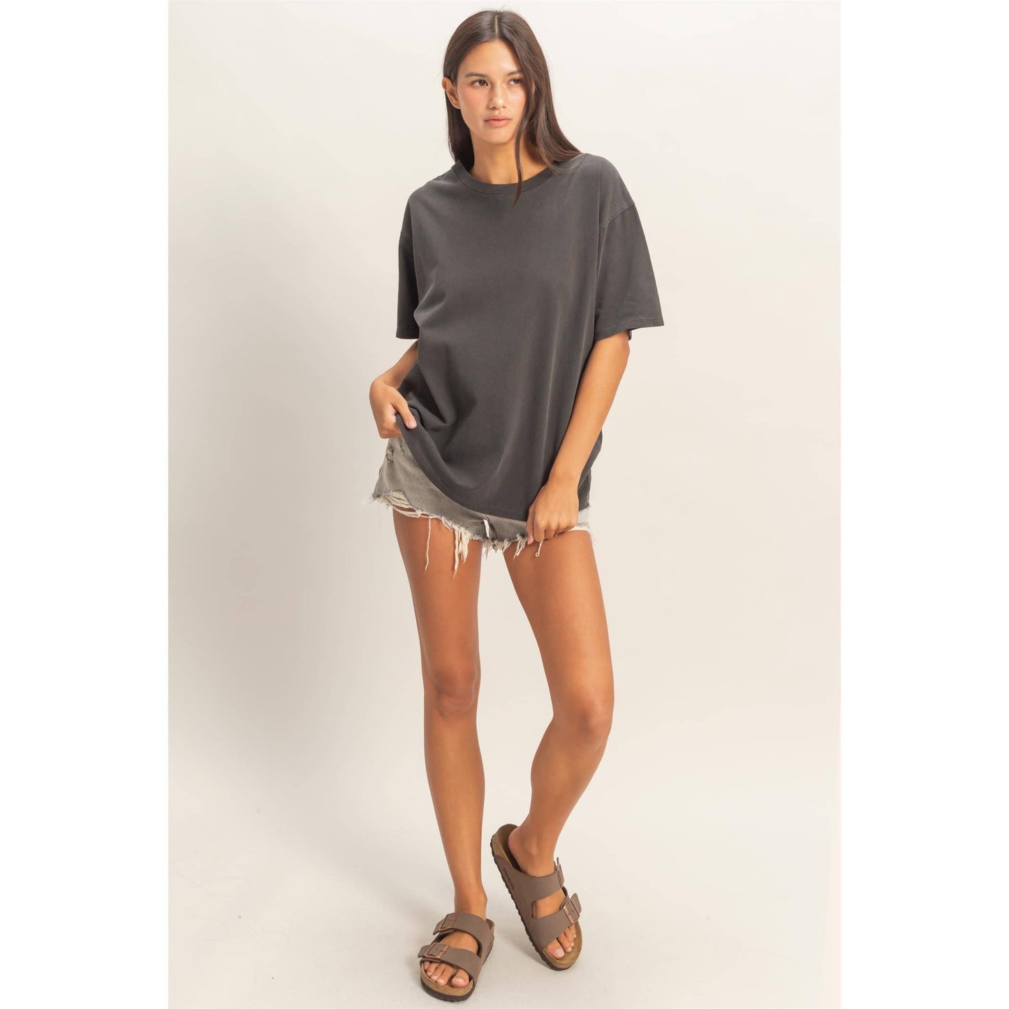 Pigment Dyed Crew Neck T-Shirt