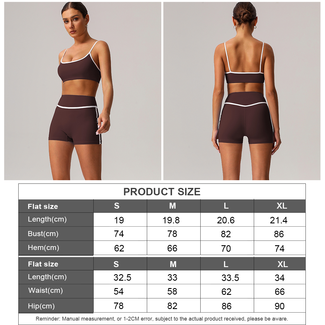 Women Color Block Sport Bra Fitness Shorts 2 Pcs Yoga Set