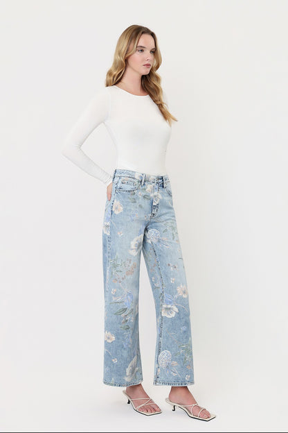 High Rise Floral Vintage Jeans
