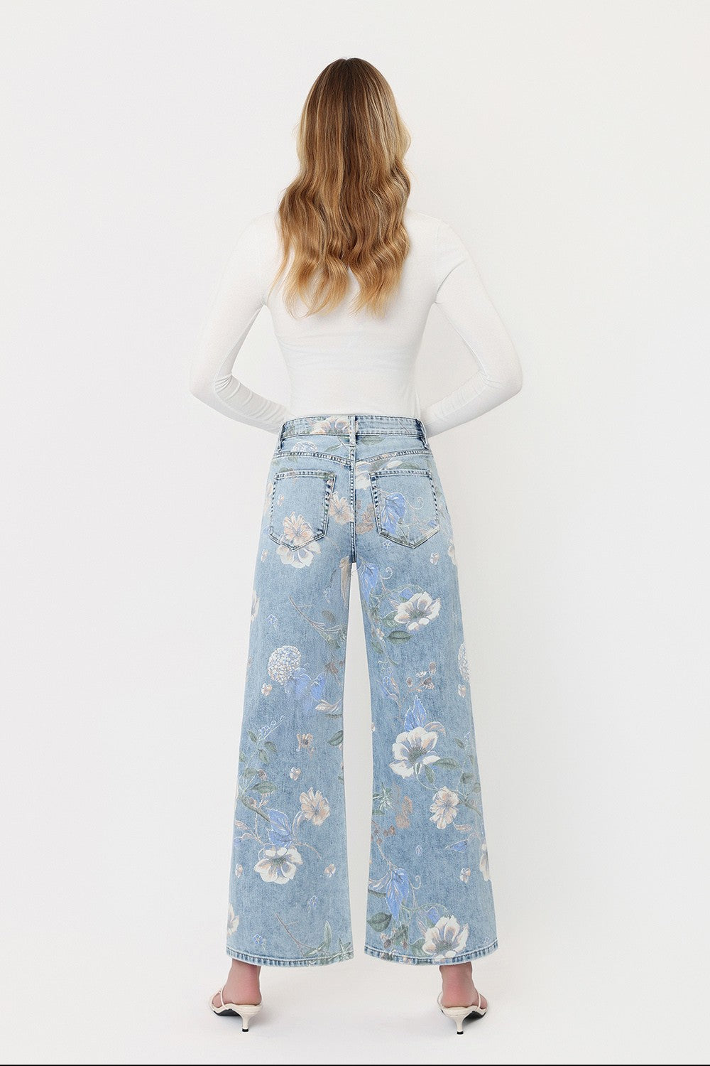 High Rise Floral Vintage Jeans