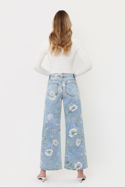 High Rise Floral Vintage Jeans