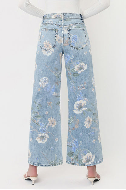 High Rise Floral Vintage Jeans