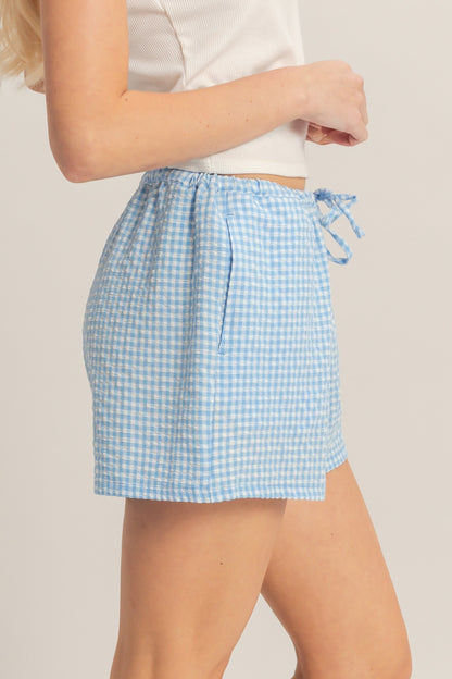 Gingham Relaxed Fit Shorts
