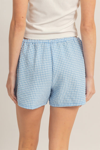Gingham Relaxed Fit Shorts