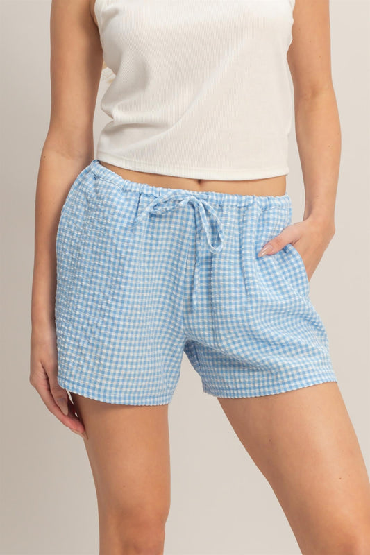 Gingham Relaxed Fit Shorts