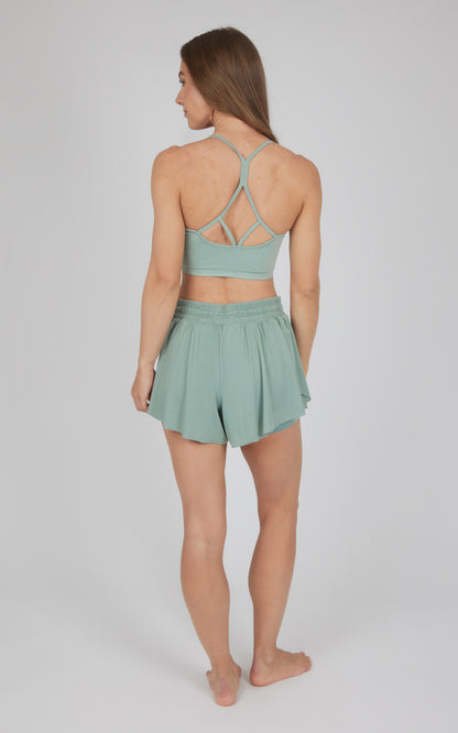 Seamless Bra And Running Shorts Set