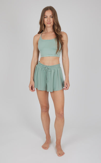 Seamless Bra And Running Shorts Set