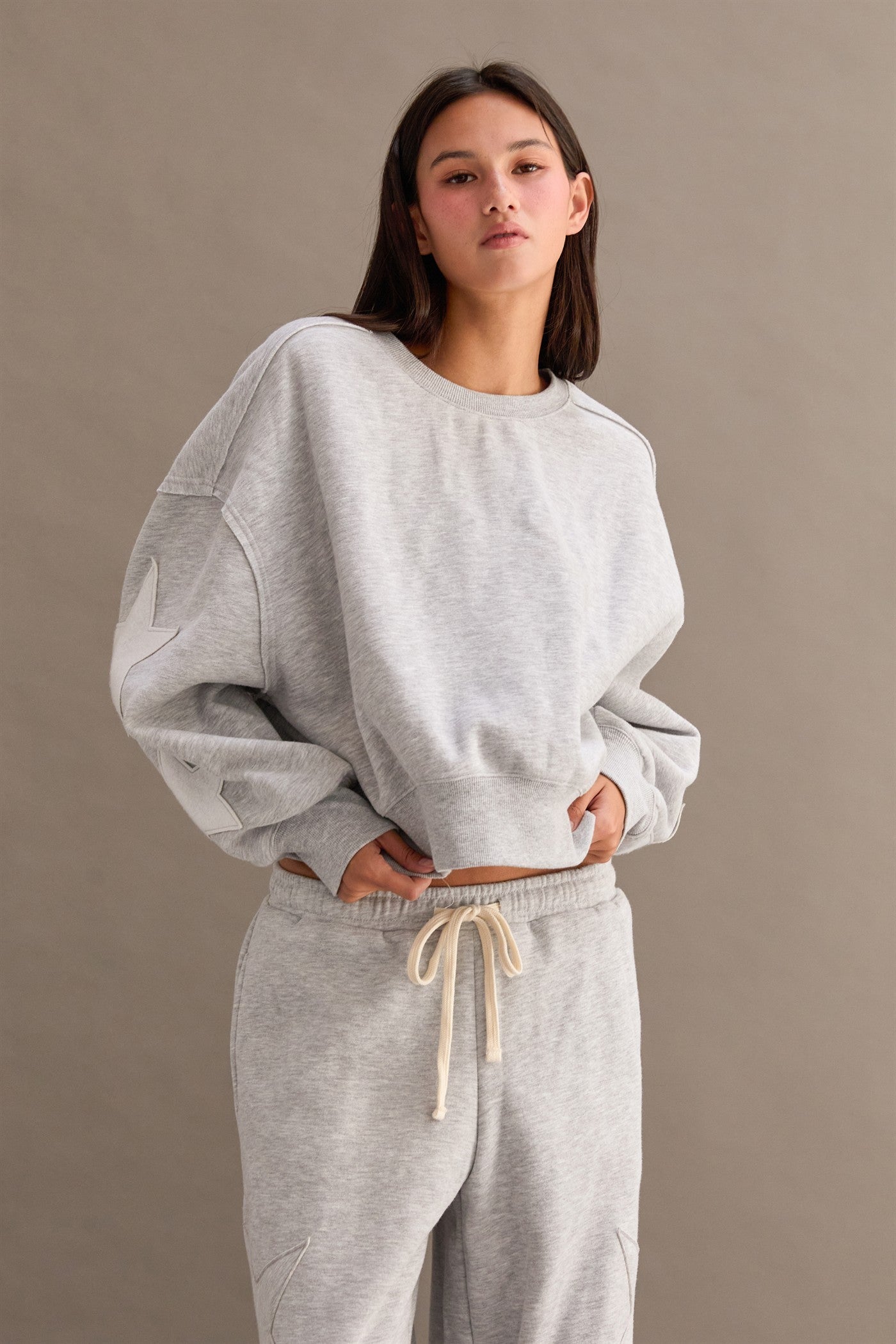 Star Patch Crewneck Sweatshirt