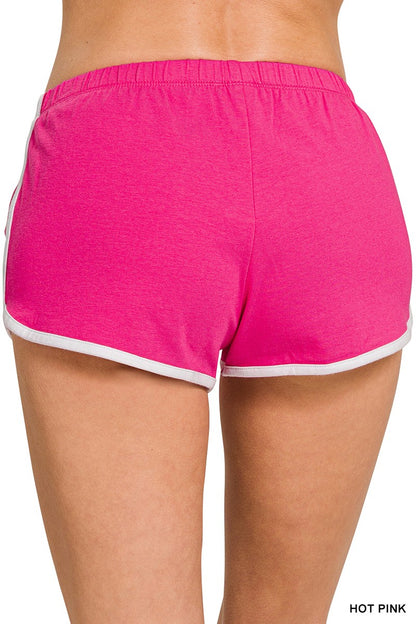 Elastic Waistband Dolphin Shorts