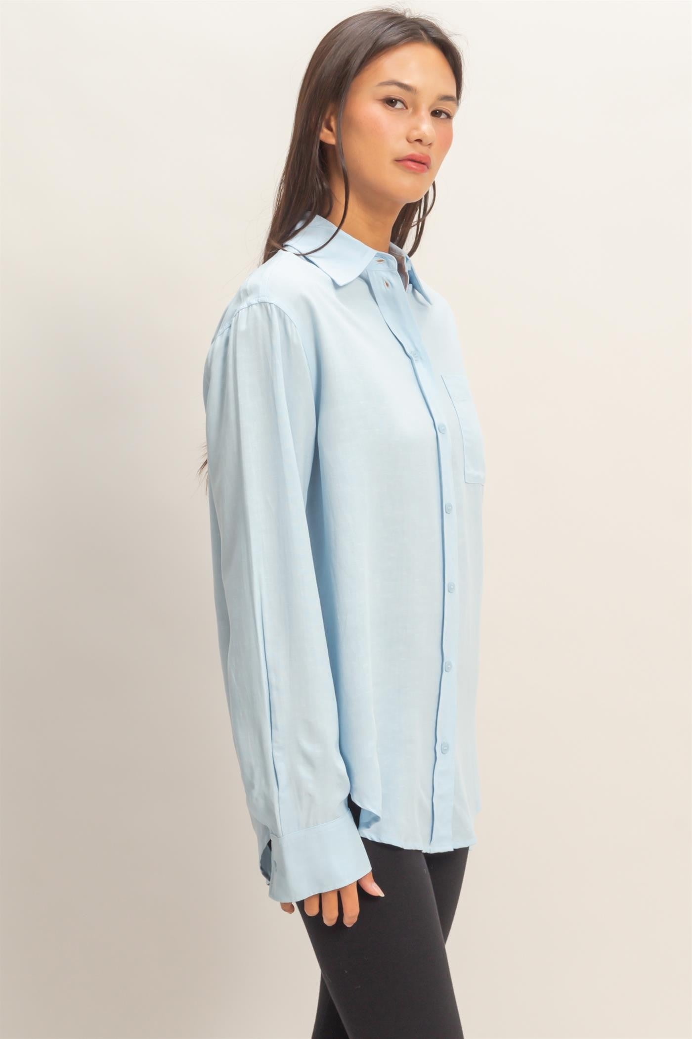 Linen Blend Button-up Shirt