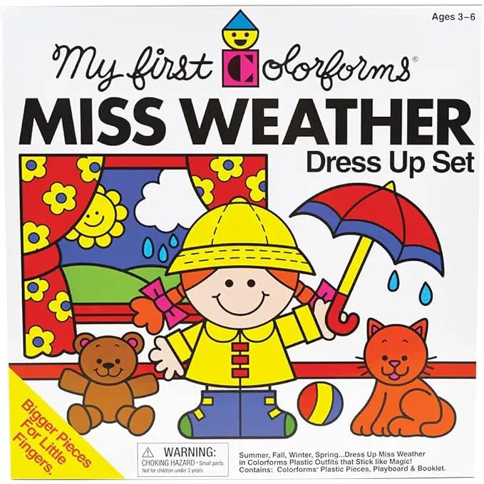 Colorforms Miss Weather – Repositionable Dress-Up Play Set