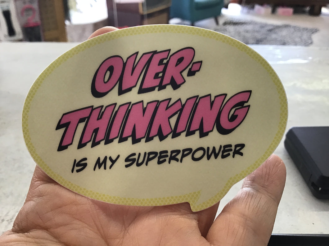 Overthinking Sticker