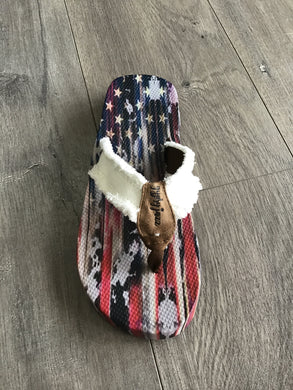 Patriotic Fringe Flip Flop