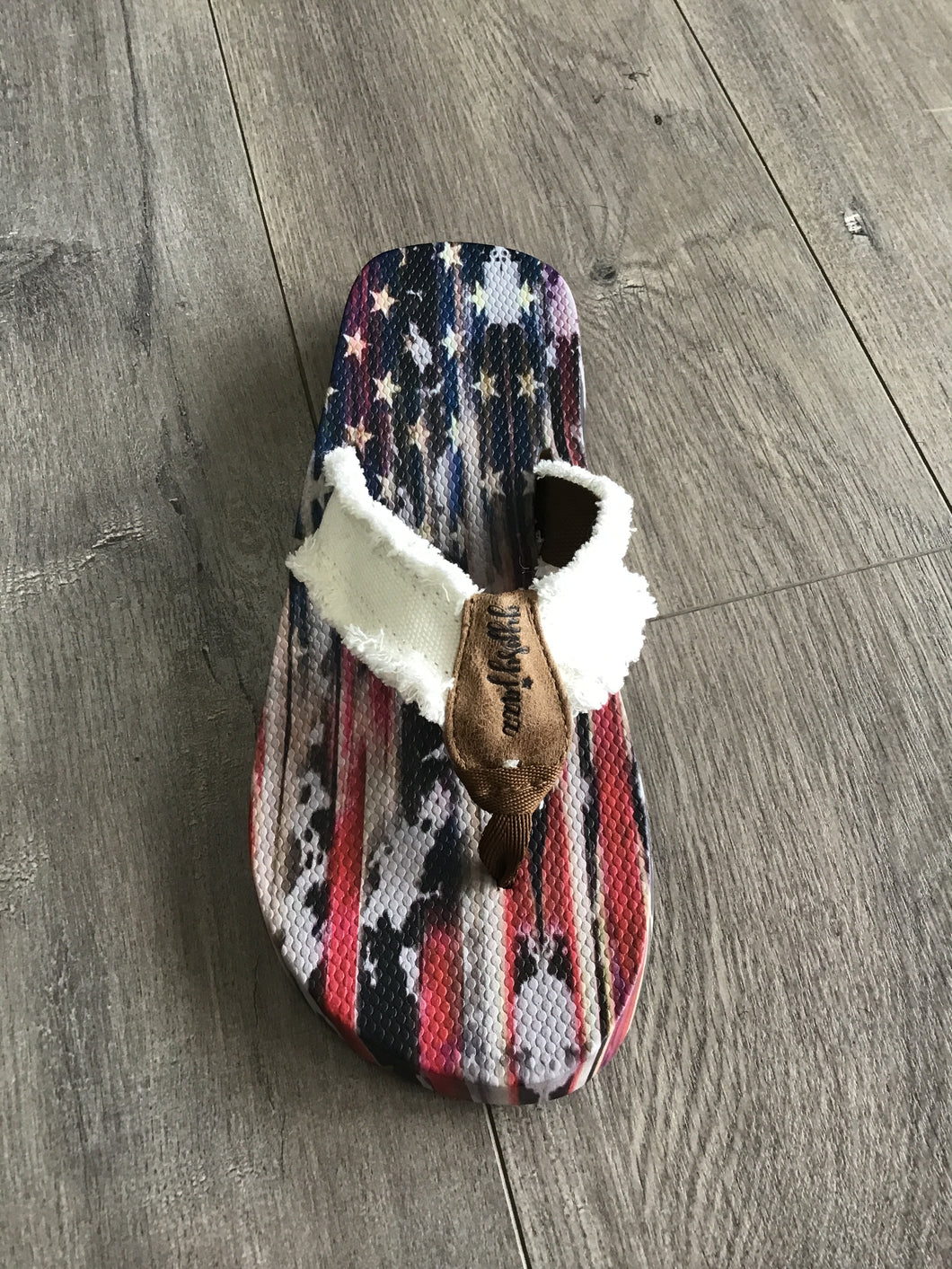 Patriotic Fringe Flip Flop
