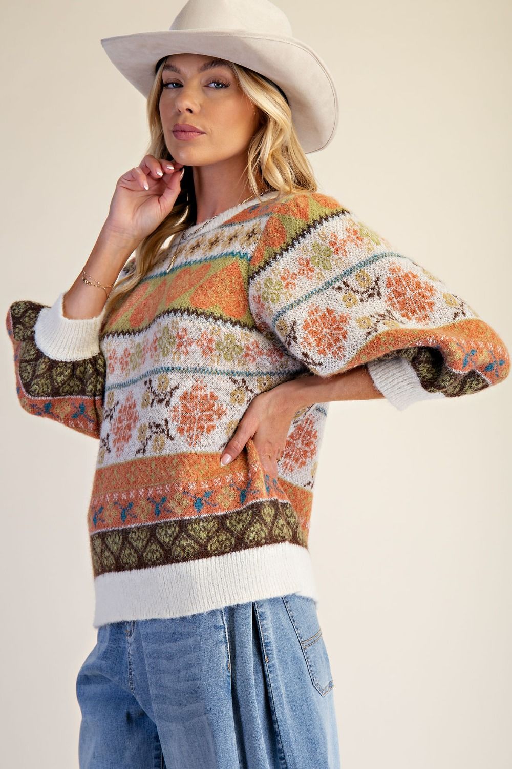 Multi Color Knitted Sweater
