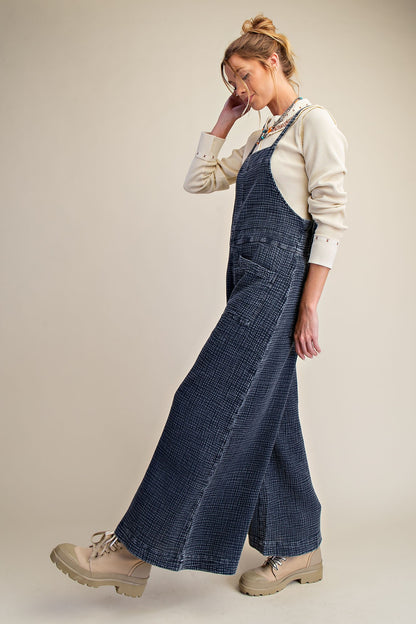 Washed Cotton Jumpsuit Overalls