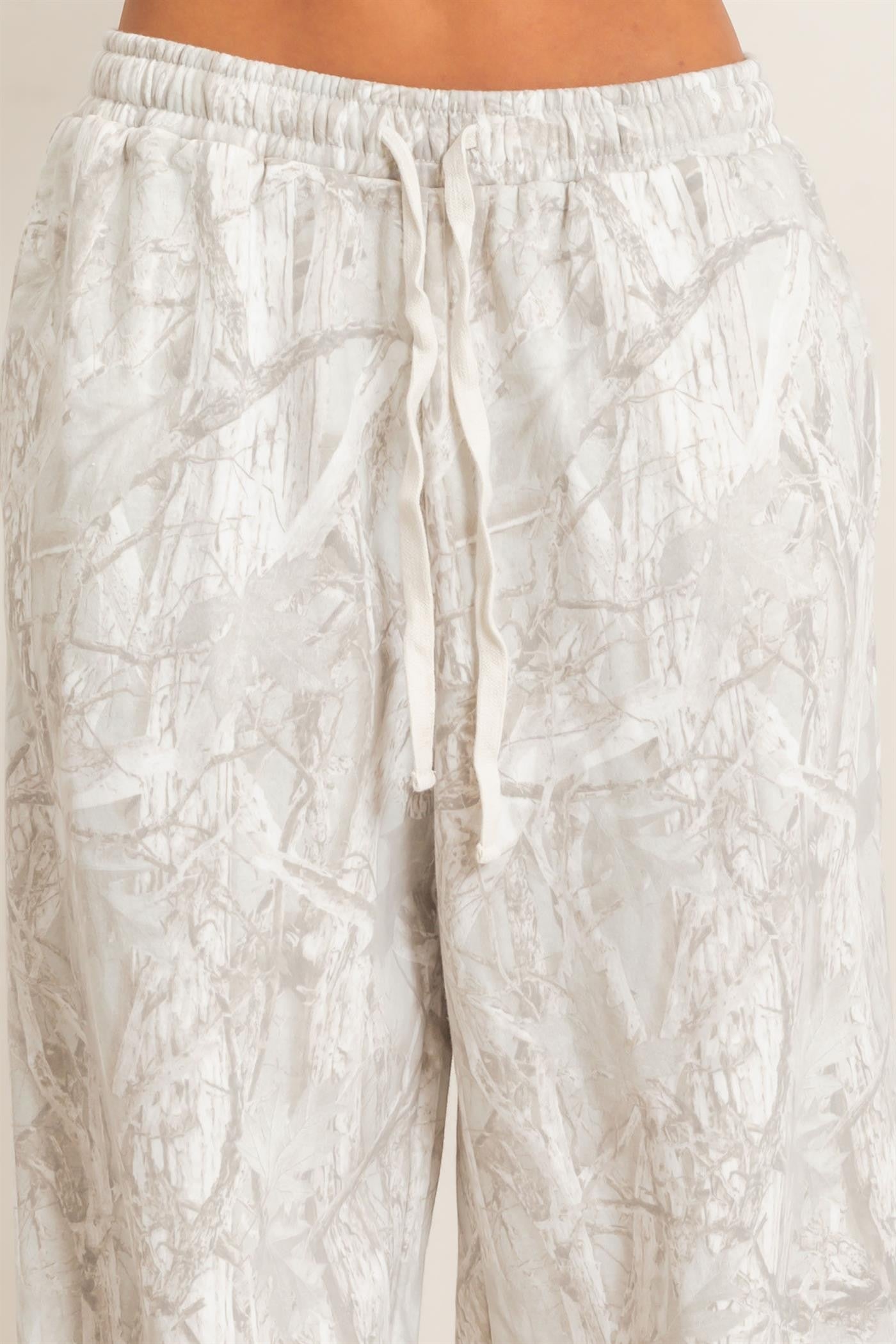 Tree Camouflage Print Jogger Pants