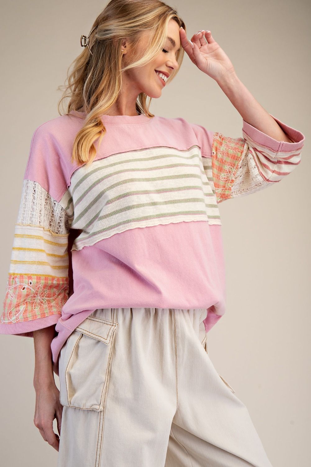 Print Washed Boxy Top