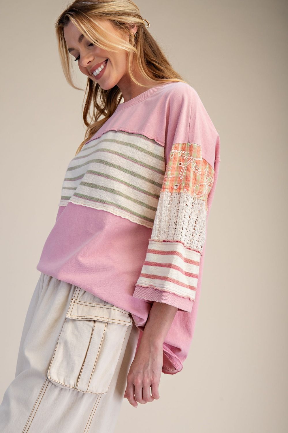 Print Washed Boxy Top