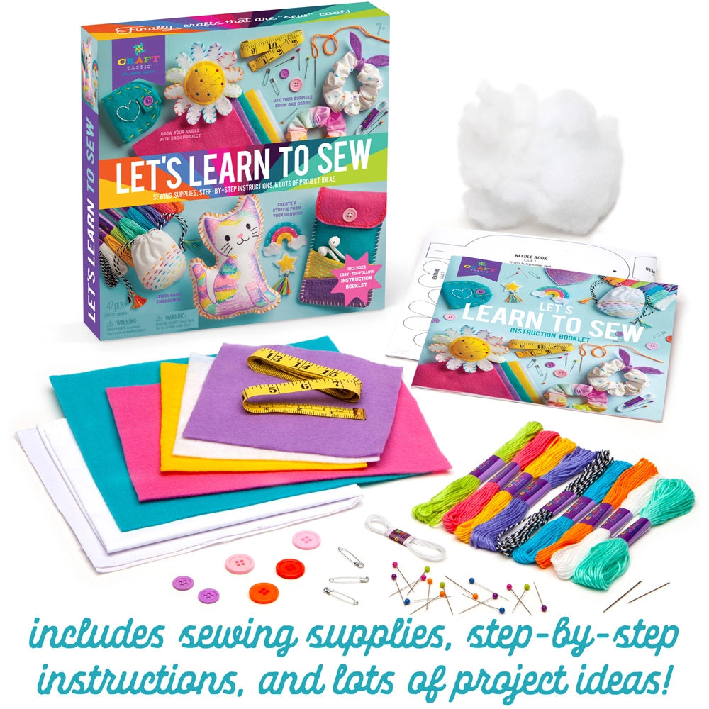 Craft-Tastic® Let’S Learn To Sew - Kids’ Beginner Sewing Kit